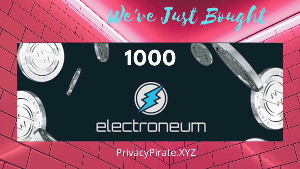 We Bought 1000 Electroneum