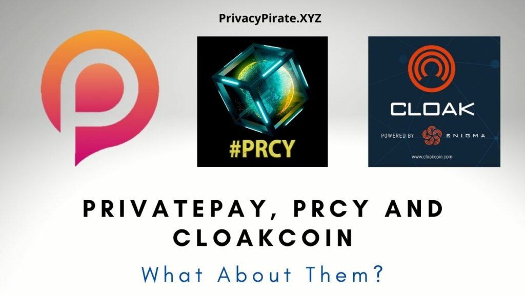 private pay PRCY and Cloak Coin