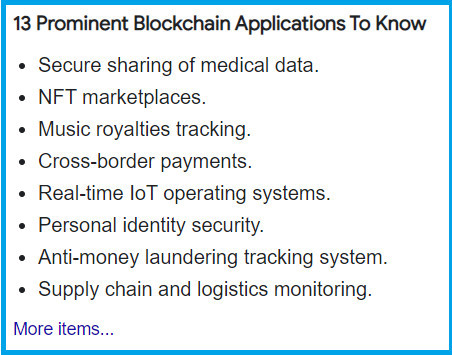 uses of blockchain technology other than crypto